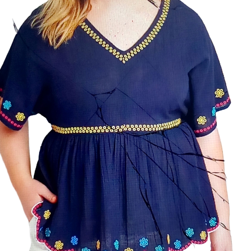 Lane Bryant baby doll boho top sz 20.